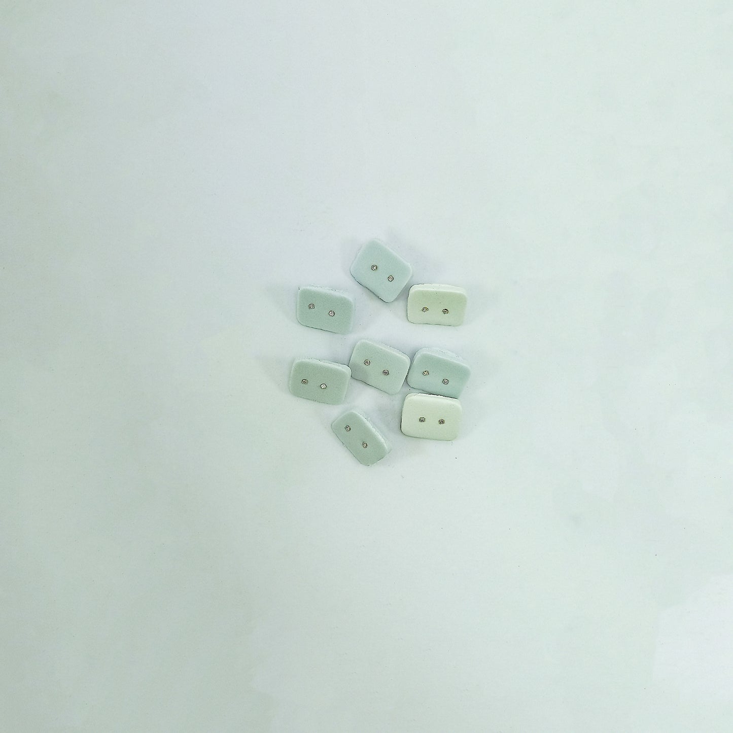 Topos de Plata Blanco 2x2