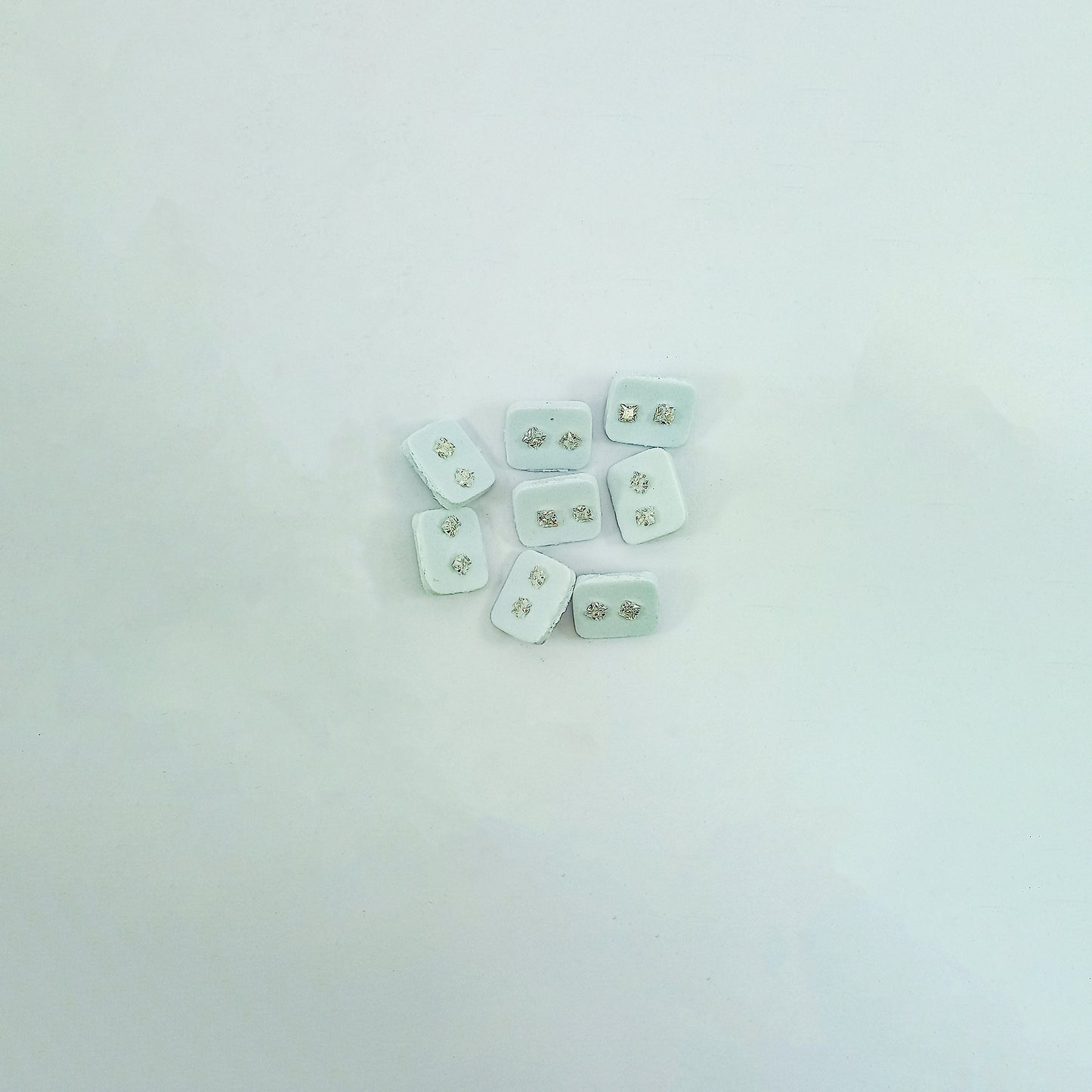 Topos De Plata Blancos 5x5
