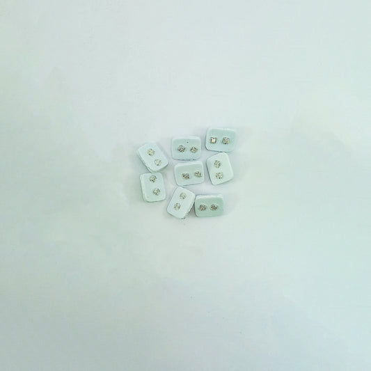 Topos De Plata Blancos 5x5