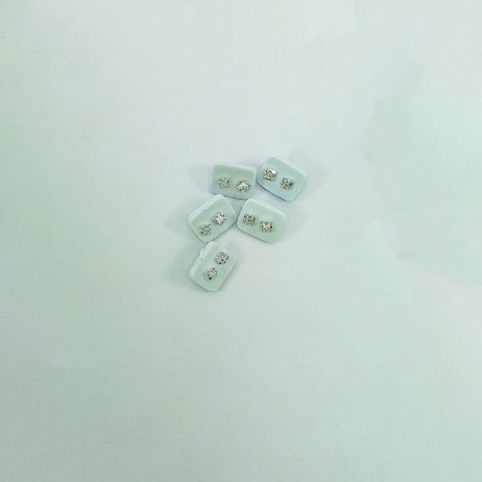 Topos De Plata Blanco 6x6